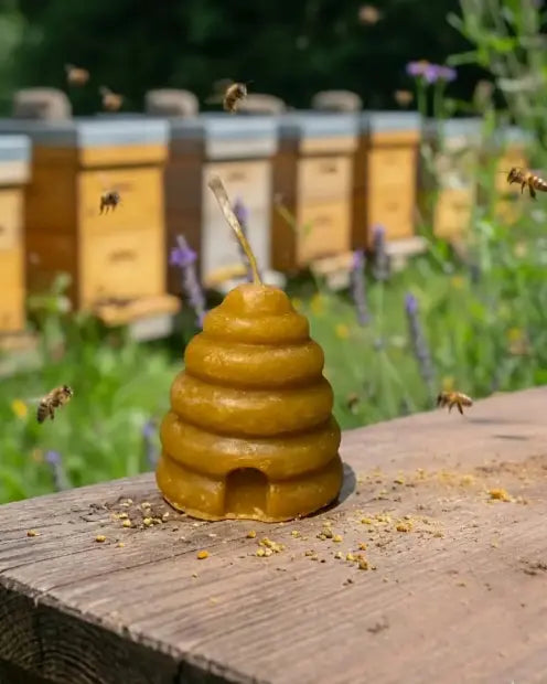 Vela pequeña de cera de abeja Skep