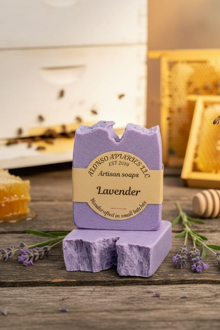 Jabón artesanal de lavanda